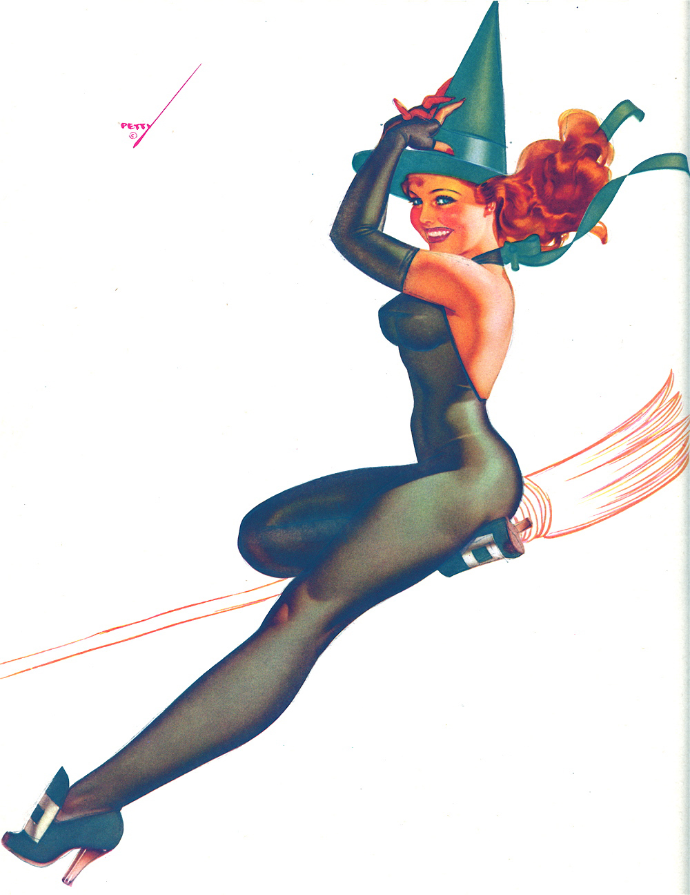 The nose art was based on the George Petty original cheesecake for True Mag...