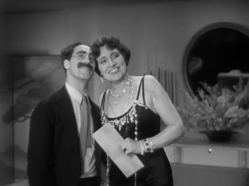 Groucho Marx and Margaret Dumont in Duck Soup