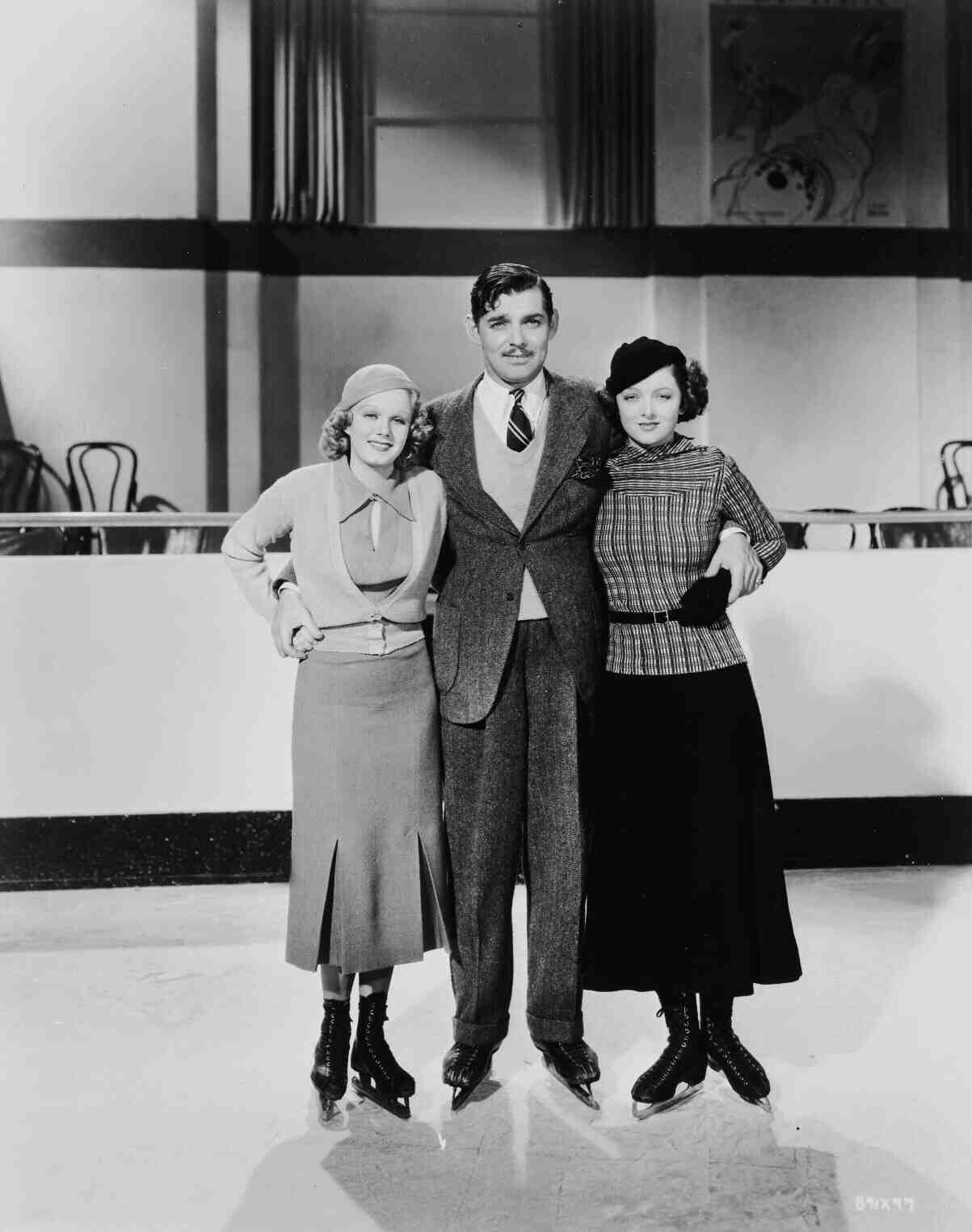 Myrna Loy, Clark Gable and Jean Harlow in Wife vs Secretary (1936)