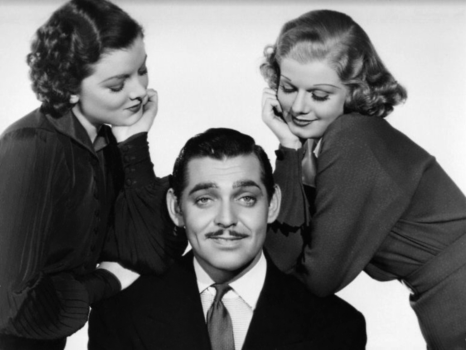 Myrna Loy, Clark Gable and Jean Harlow in Wife vs Secretary (1936)