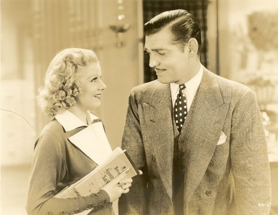 Clark Gable and Jean Harlow in Wife vs Secretary (1936)